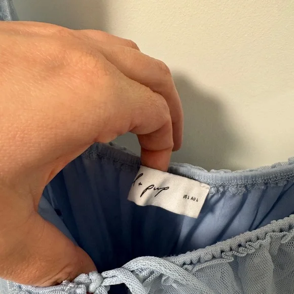 Blue Ruffled Maxi Dress - Picture 4 of 11